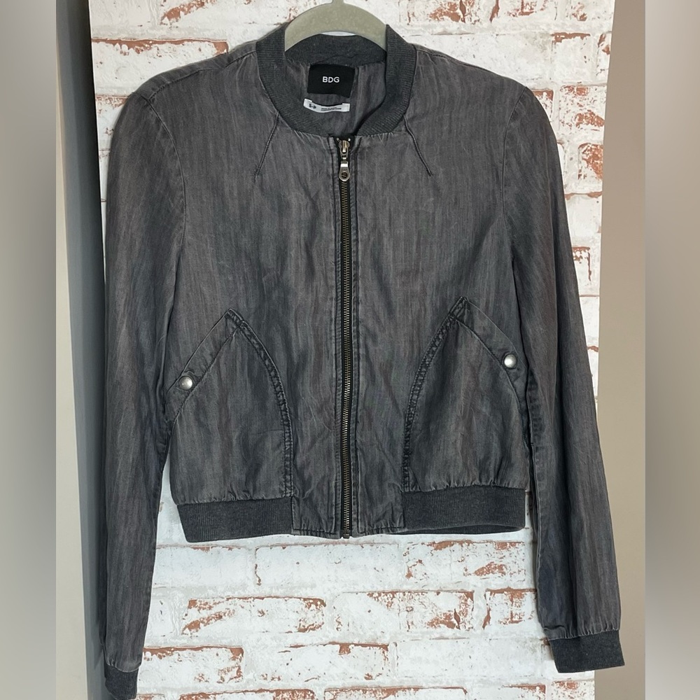 BDG Women's Charcoal Bomber Jacket